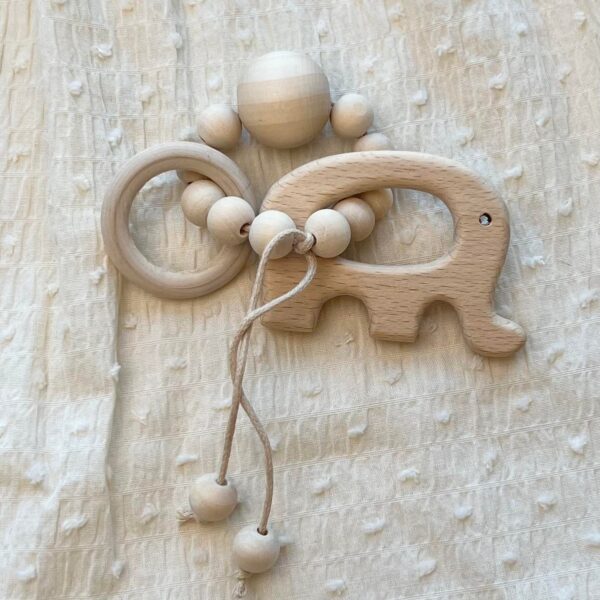 Bidering Træperler med Elefant