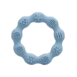 Bidering i silicone med taktile overflader, blå