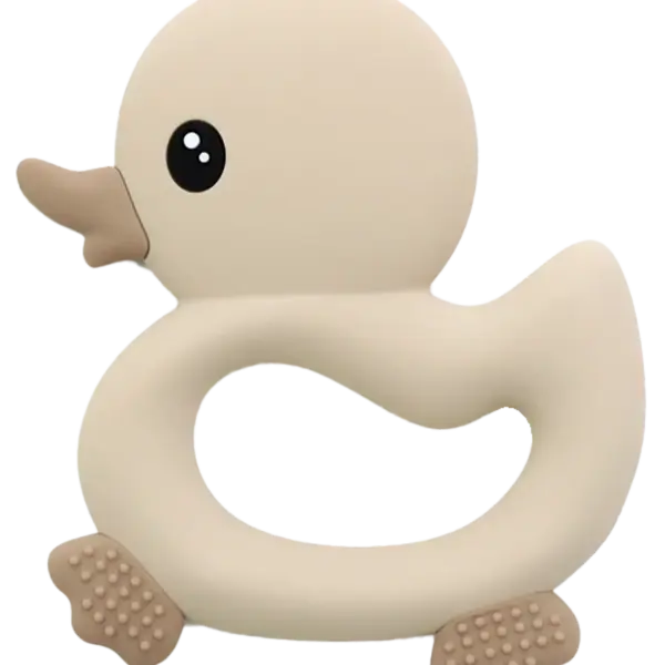 Bidering med and og taktile overflader, beige