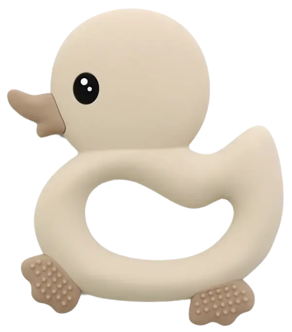 Bidering med and og taktile overflader, beige