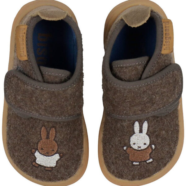 Bisgaard X Miffy Hjemmesko - Uld - Barefoot - Dark Brown Bisgaard X Miffy Hjemmesko - Uld - Barefoot - Dark Brown