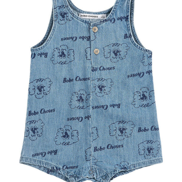 Bobo Choses Buksedragt - Denim - Pickle The Dog - Light Blue Bobo Choses Buksedragt - Denim - Pickle The Dog - Light Blue