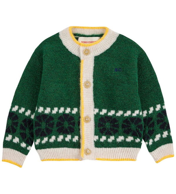 Bobo Choses Cardigan - Strik - Kaleidoscope Jacquard - Grøn