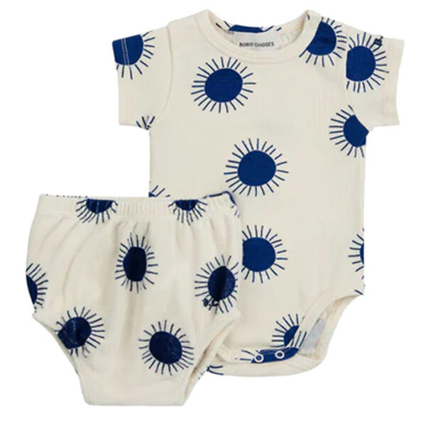Bobo Choses Sæt - Body k/æ/Bloomers - Offwhite Bobo Choses Sæt - Body k/æ/Bloomers - Offwhite