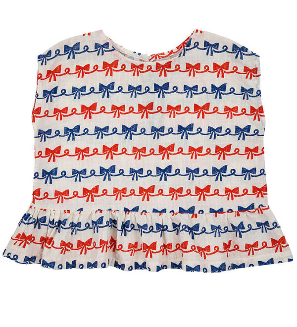 Bobo Choses Top - Ribbon Bow - Offwhite