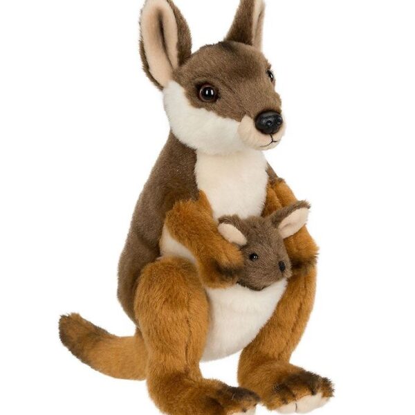 Bon Ton Toys Bamse - 19 cm - WWF - Wallaby With Joey - Brun