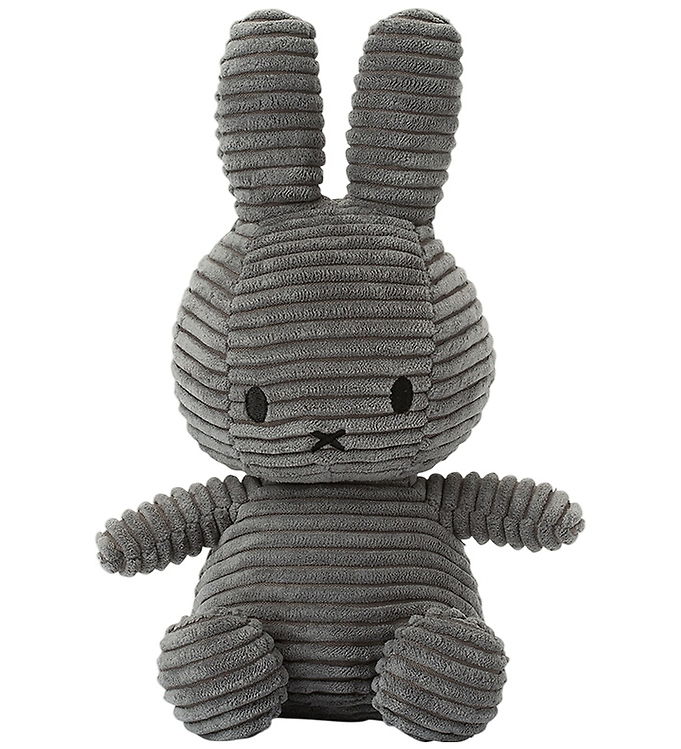 Bon Ton Toys Bamse - 23 cm - Miffy ECO Corduroy - Grey