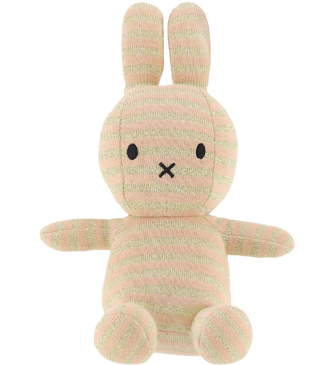 Bon Ton Toys Bamse - 23 cm - Miffy Organic Cotton - Stripe Pink