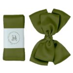 By Stær Dåbsbånd m. Sløjfe - Satin - Double Bow - Moss