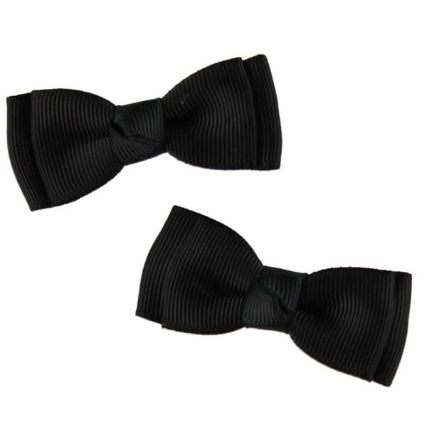 By Stær Hårsløjfe - Double Bow - 2-pak - 6 cm - Sort By Stær Hårsløjfe - Double Bow - 2-pak - 6 cm - Sort