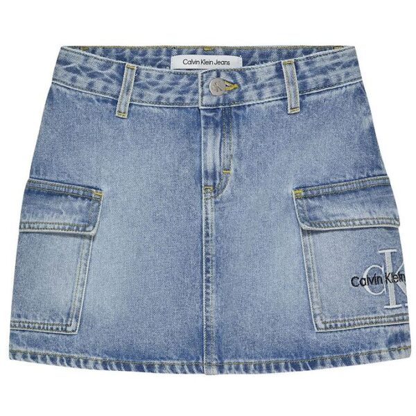 Calvin Klein Nederdel - Pockets Denim - Chalky Blue