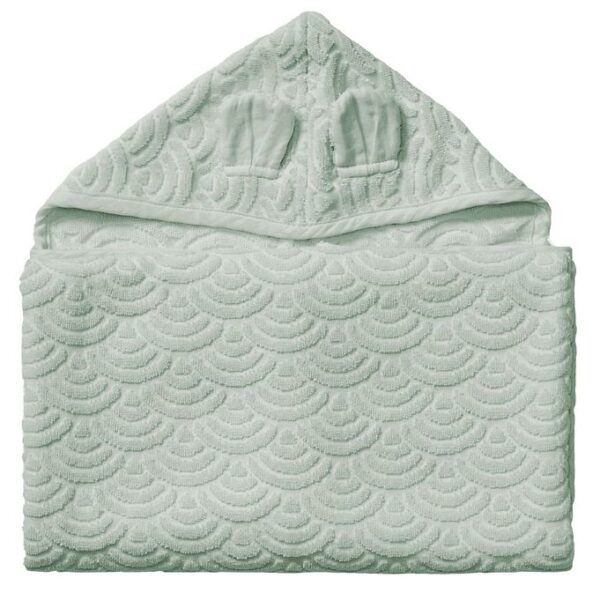 Cam Cam Babyhåndklæde - 70x130 cm - Dusty Green m. Ører