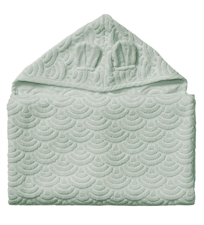 Cam Cam Babyhåndklæde - 70x130 cm - Dusty Green m. Ører