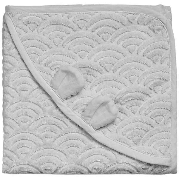 Cam Cam Babyhåndklæde - 80x80 cm - Classic Grey m. Ører
