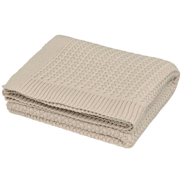 Cam Cam Babytæppe - Strik - Harper - Latte