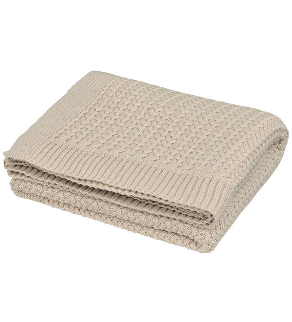 Cam Cam Babytæppe - Strik - Harper - Latte