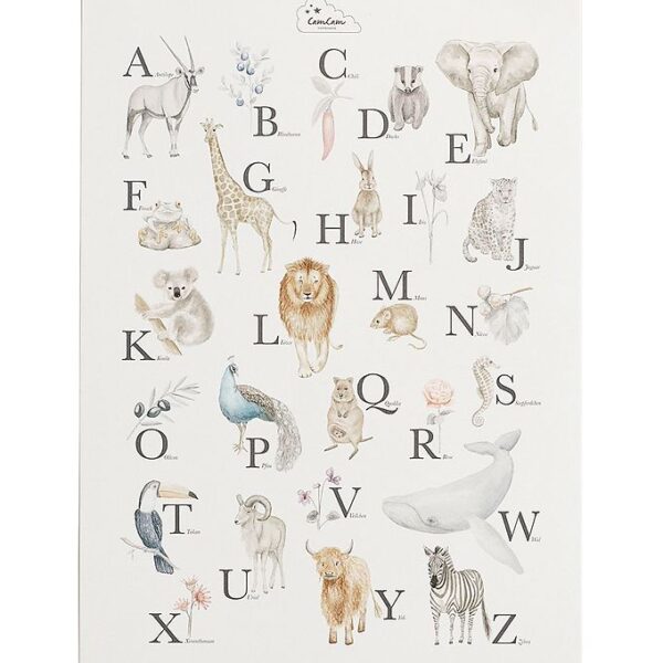 Cam Cam Plakat - Alfabetet - Tysk