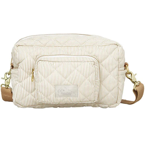 Cam Cam Pusletaske - Lille - Classic Stripes Camel