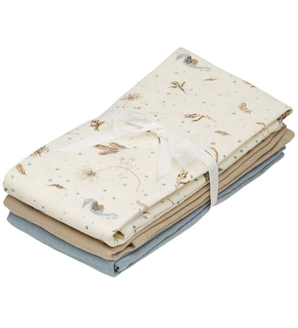 Cam Cam Stofbleer - 70x70 cm - 3-pak - Sea Garden Cam Cam Stofbleer - 70x70 cm - 3-pak - Sea Garden