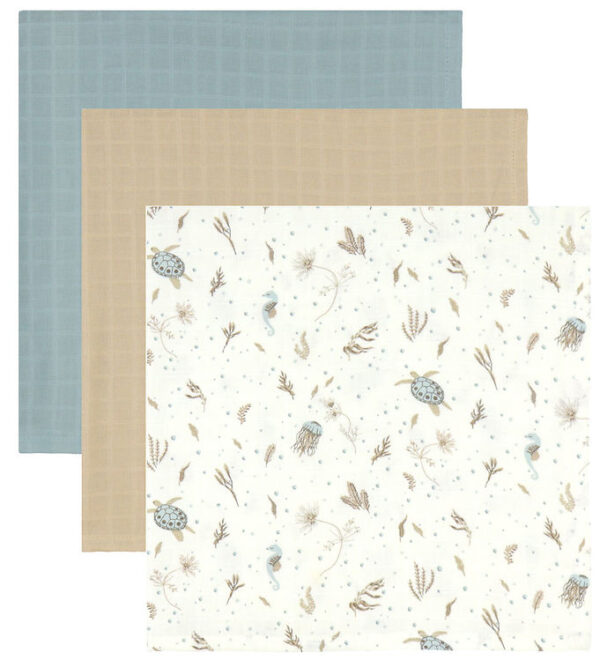 Cam Cam Stofbleer - 72x72 cm - 2-pak - Sea Garden