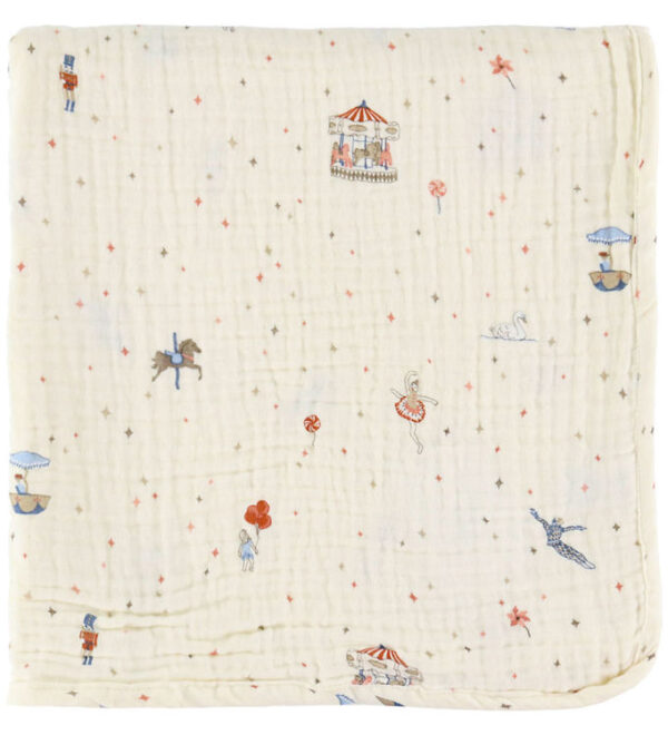 Cam Cam Tæppe - Musselin - 100x100 cm - Carousel