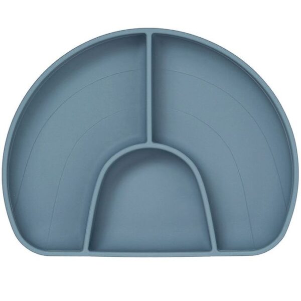 Cam Cam Tallerken - Silikone - 3 Rum - Rainbow - Midnight Blue