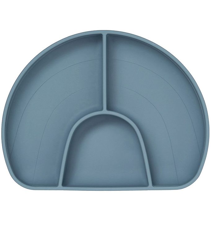 Cam Cam Tallerken - Silikone - 3 Rum - Rainbow - Midnight Blue