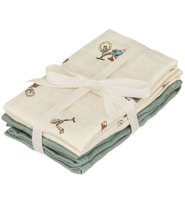 Cam Cam Vaskeklude - 4-pak - Bicycles Cam Cam Vaskeklude - 4-pak - Bicycles