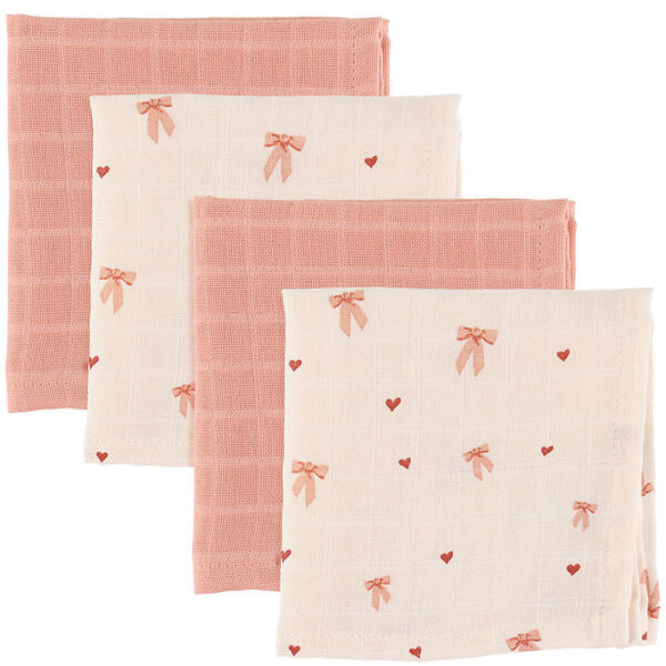 Cam Cam Vaskeklude - 4-pak - Bows