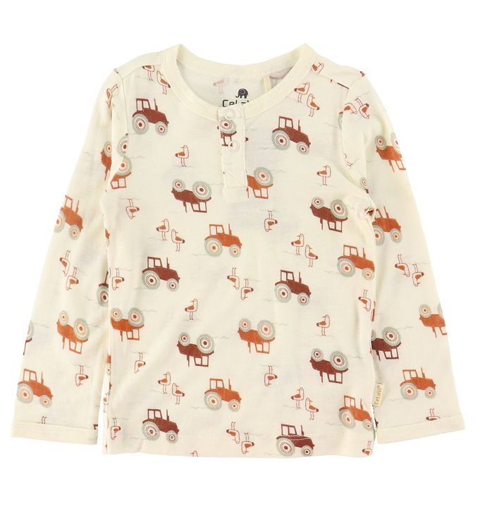 CeLaVi Bluse - Tortoise Shell m. Traktorer CeLaVi Bluse - Tortoise Shell m. Traktorer