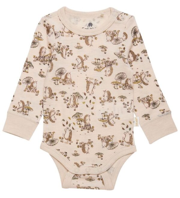 CeLaVi Body l/æ - Loden Green m. Pindsvin og Svampe CeLaVi Body l/æ - Loden Green m. Pindsvin og Svampe