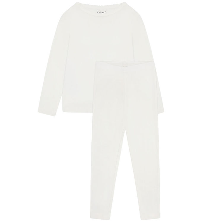 CeLaVi Nattøj - 2-delt - Marshmallow White