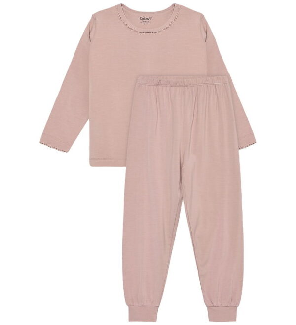 CeLaVi Nattøj - 2-delt - Viskose - Shadow Gray