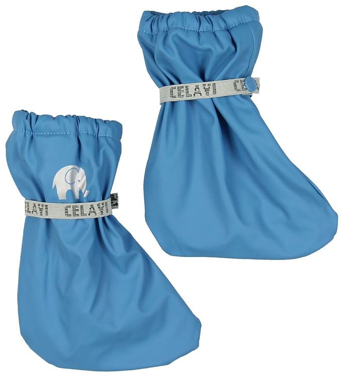 CeLaVi Overtrækssko m. Fleece - PU - Støvet Blå