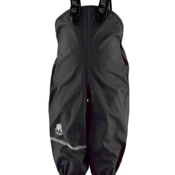 CeLaVi Regnbukser m. Seler - PU - Sort