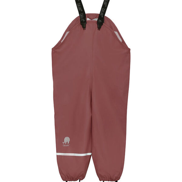 CeLaVi Regnbukser m. Seler - Recycled PU - Rose Brown