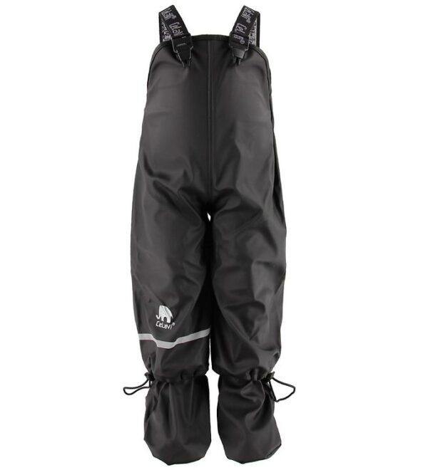 CeLaVi Regnbukser m. Seler/Fod - PU - Sort CeLaVi Regnbukser m. Seler/Fod - PU - Sort