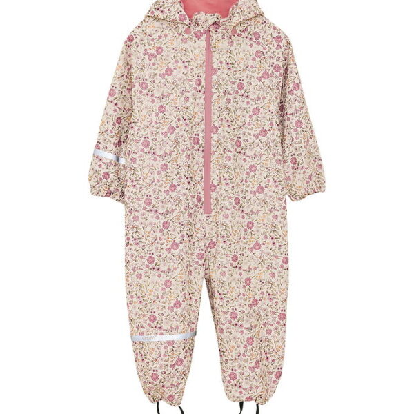 CeLaVi Regndragt - PU - Perfectly Pale m. Blomster