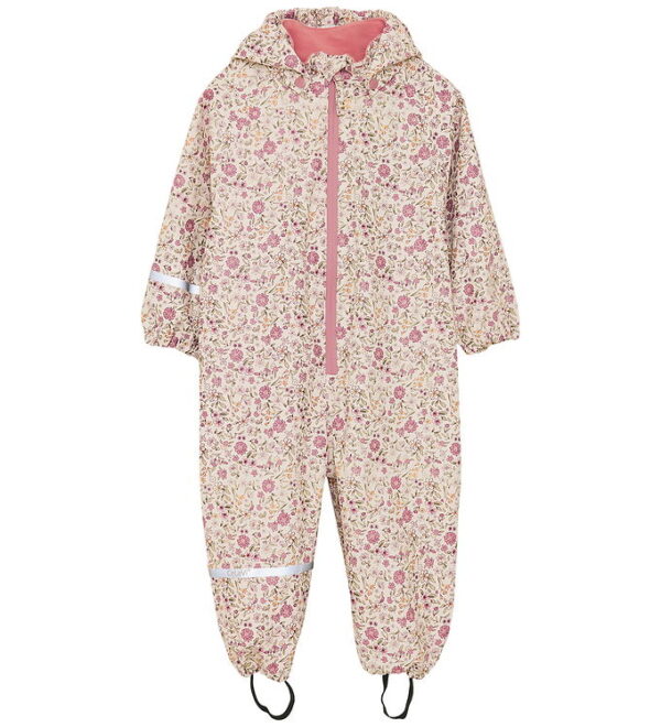 CeLaVi Regndragt - PU - Perfectly Pale m. Blomster