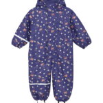 CeLaVi Regndragt m. Fleece - PU - Skipper Blue m. Print