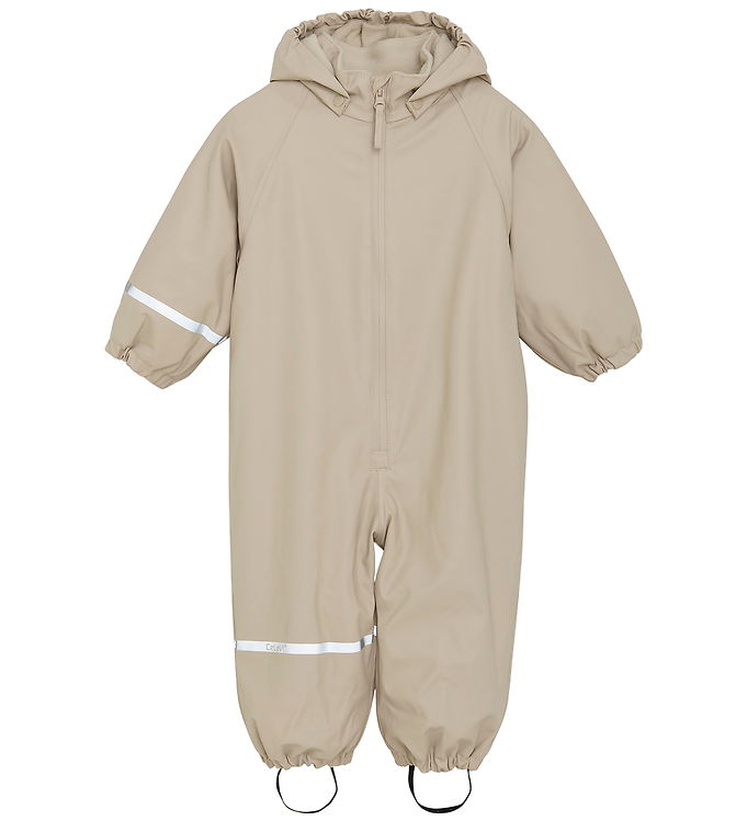 CeLaVi Regndragt m. Fleece - PU - White Pepper