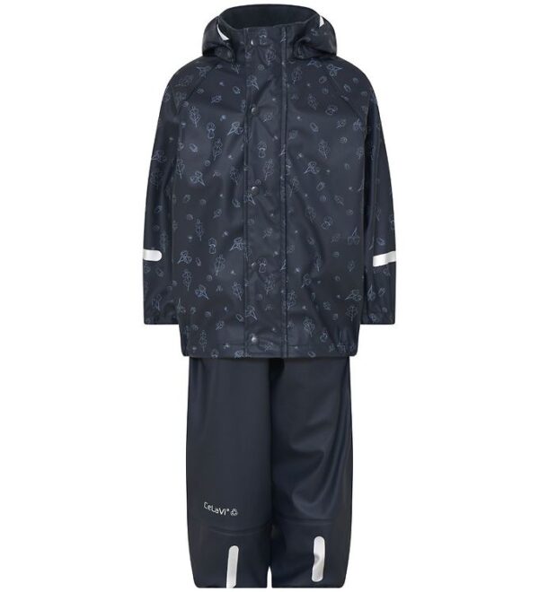 CeLaVi Regntøj m. Seler - PU - Dark Navy