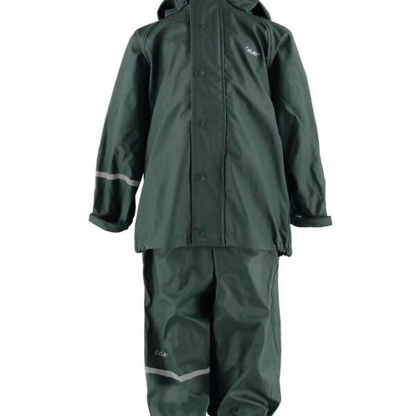 CeLaVi Regntøj m. Seler - PU - Mørkegrøn