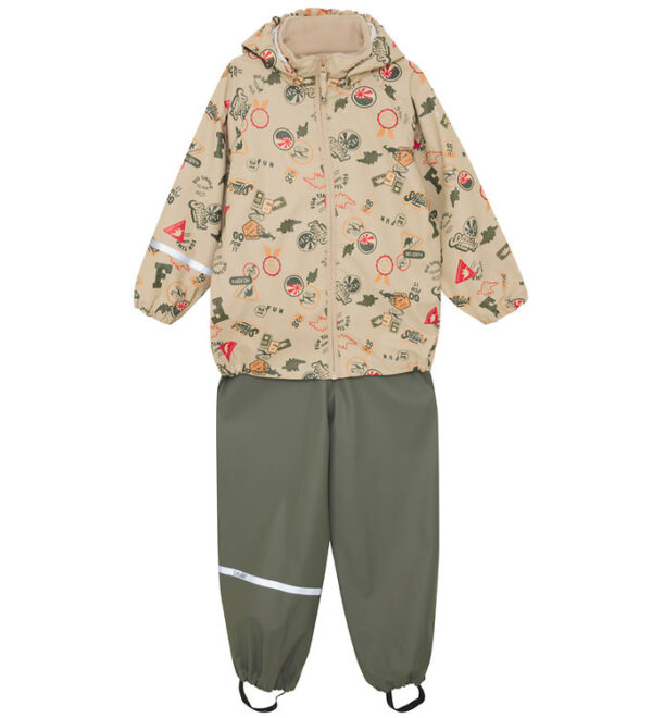 CeLaVi Regntøj m. Seler - PU - Mulled Basil m. Print