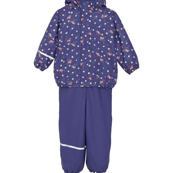 CeLaVi Regntøj m. Seler/Fleece - Recycle PU - Skipper Blue m. Pr