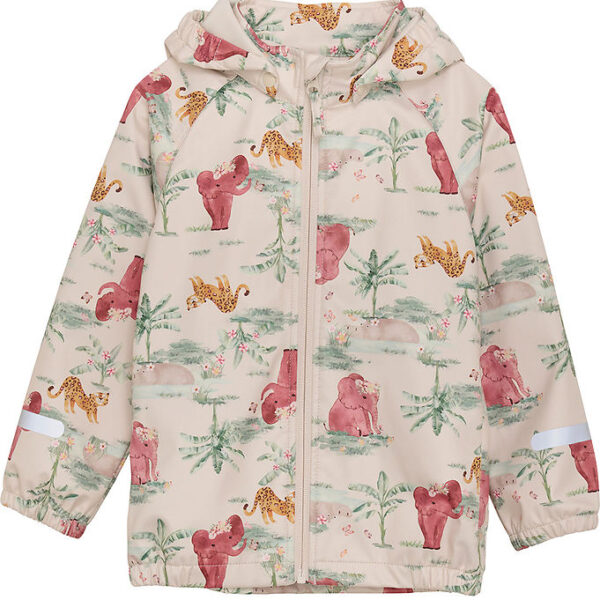 CeLaVi Softshelljakke - Brandied Apricot/Rosa m. Elefanter