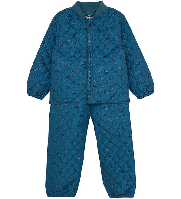 CeLaVi Termotøj - Ice Blue m. Biler