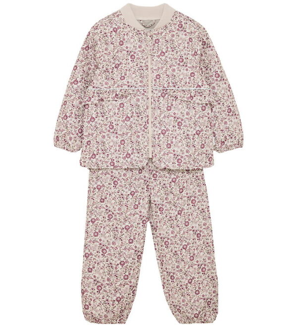 CeLaVi Termotøj - Quiltet - Perfectly Pale m. Blomster