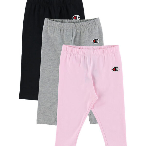 Champion Leggings - 3-pak - Pink/Grå/Sort Champion Leggings - 3-pak - Pink/Grå/Sort
