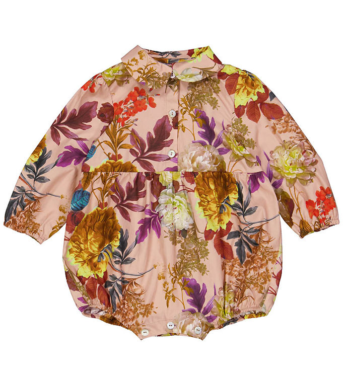Christina Rohde Body l/æ - Støvet Rosa m. Blomster Christina Rohde Body l/æ - Støvet Rosa m. Blomster